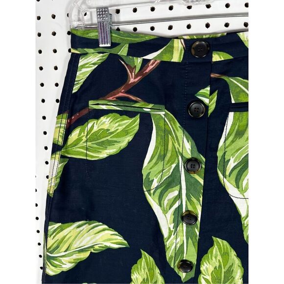 Ann Taylor Palm print linen blend skirt size 4P - Picture 4 of 6